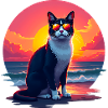 Cat on the beach