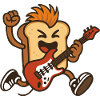 Rocking toast with guitar