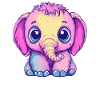 Bunter Baby-Elefant
