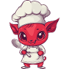 Cooking devil with spoon
