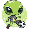 Alieno che gioca a calcio