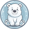 Süßer Eisbär im Cartoon-Stil