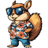 Squirrel Comic Cool Summer
