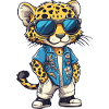 Leopard Comic Cool Sommer