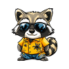 Raccoon Cool Summer