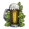 Hops Beer Glass