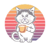 Morgenkatze mit Koffein