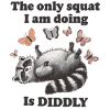 Funny raccoon without motivation