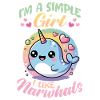 Narwhal Chibi Kawaii
