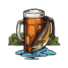 Angeln Fischen Bier