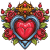 Heart Symbol Roses