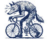 Bicycle Wolf Design Créatif Cyclisme