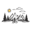 Landscape Biker