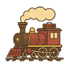 Retro-Lokomotive (links)
