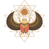 Sacred Scarab with Sri Yantra Symbol