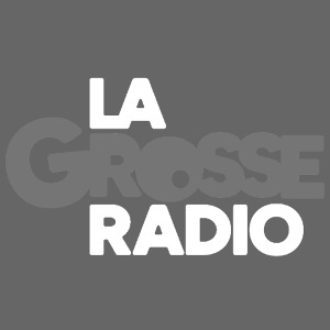 LaGrosseRadio Logo Full White Metal