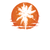 Distressed Sunset Palm Silhouette
