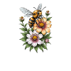 Honey Bee Floral Harmony