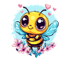 Loving honey bee