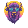 Bison with sunglasses