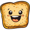 Laughing toast bread