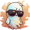 Cool Ghost with Sunglasses