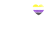 Nonbinary Pride Herzschlag Enby Flagge