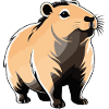 Capybara - Autocollant Animal Mignon