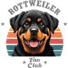 Rottweiler fan club Tshirt drôle