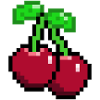 Retro Pixel Cherries