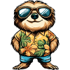 Faultier Cool Sommer