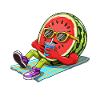 Relaxant pastèques illustration été