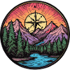Mountains Compass Landscape
