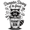 Raccoon in gourmet mode