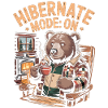 Entspannter Bär im Wintermodus