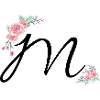 Lettre m fleurs