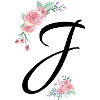 Lettre j fleurs