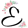 Lettre e fleurs
