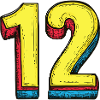 12 Zahl Comic