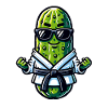 Karate Cucumber with Sunglasses