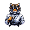 Karate Tiger with Sunglasses