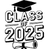 Class Of 2025 Graduation Graduate Confetti Student