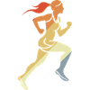 Runner Girl Retro Style