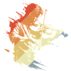 Violinist Retro Look