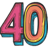 40 Zahl Comic