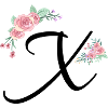 Lettre x fleurs