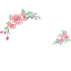 Lettre v fleurs