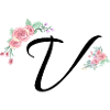 Lettre v fleurs