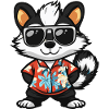 Stinktier Cool Sommer