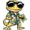 Lizard Comic Cool Summer